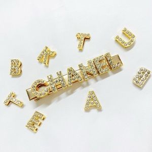 Chanel custom hair clip barrette monogram designer
